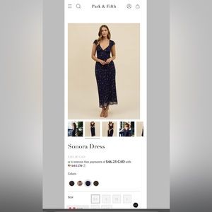 Park & Fifth Sonora Dress (Blue XL)